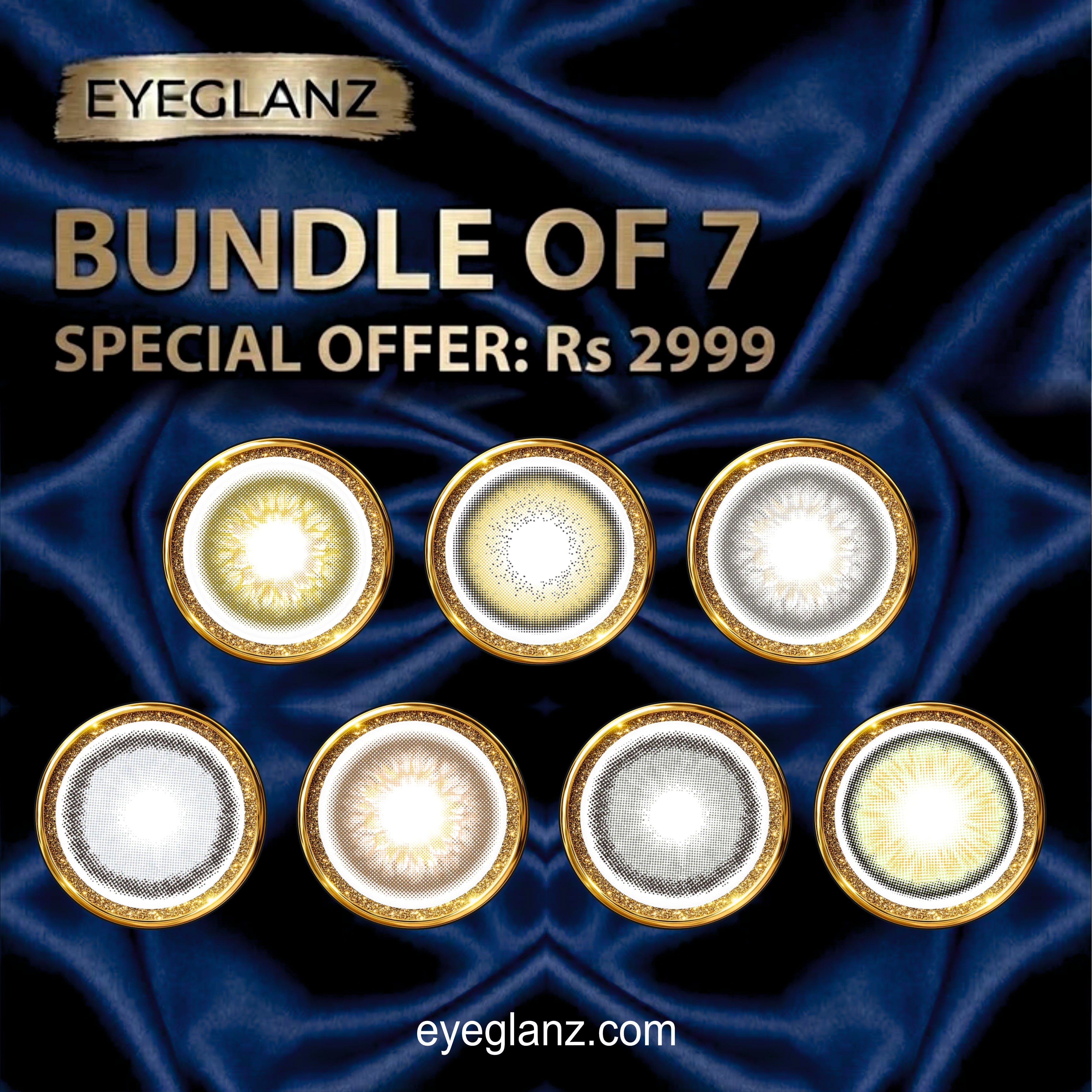 Mega Bundle of 7 Premium Soft Color Lenses