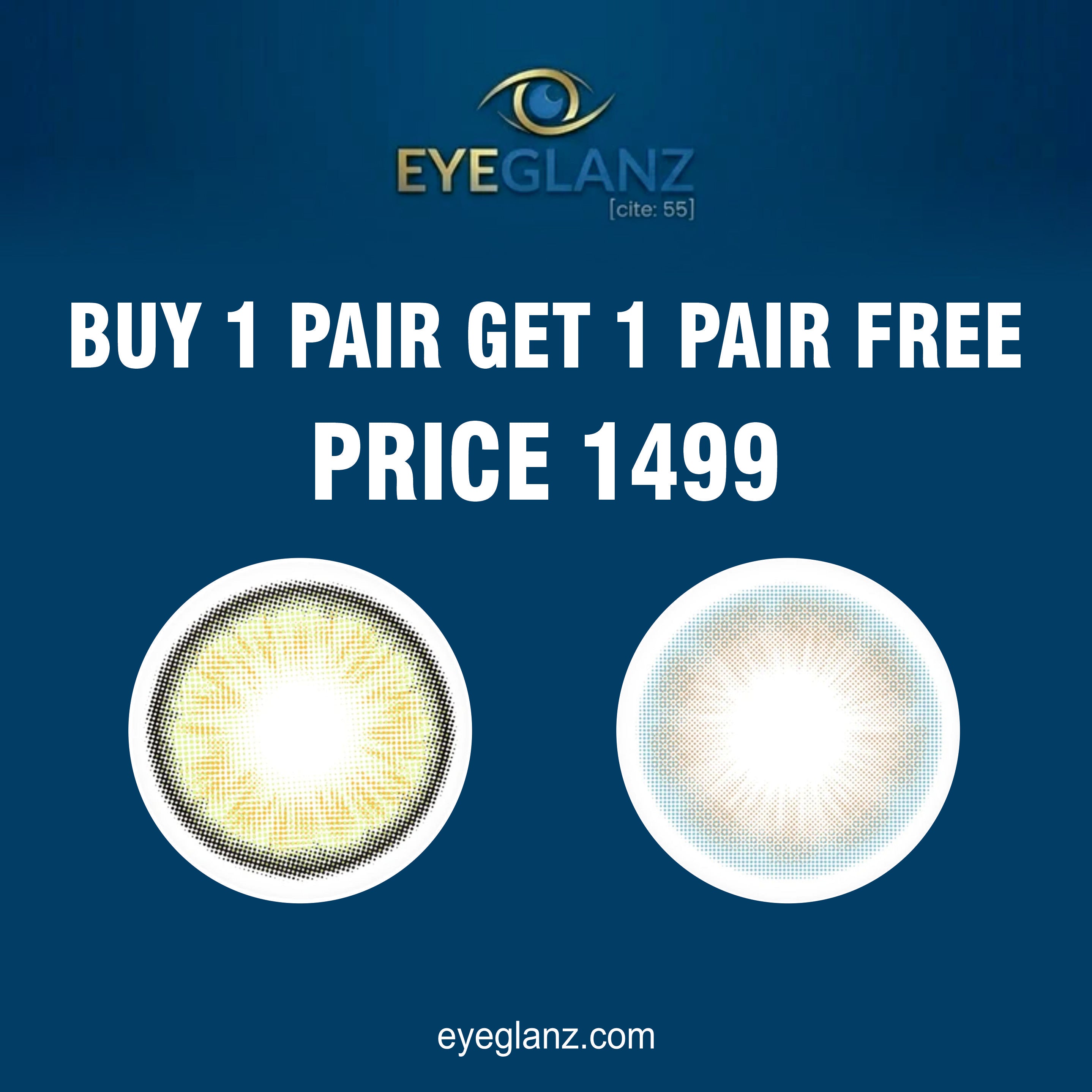Buy 1 Pair Get 1 Pair free – Premium Color Lens Combo